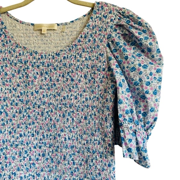 LOVESHACKFANCY LUPPA SMOCKED FLORAL MINI DRESS SIZE MEDIUM - Picture 7 of 15